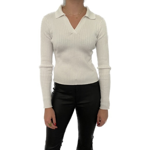 🐚‎ shareen collections white collared sweater 🐚